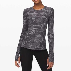 lululemon athletica Runderful long sleeve top incognito camo